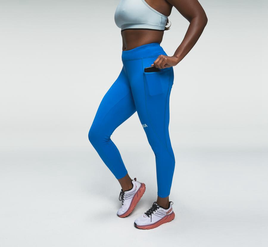 Hoka One One Performance Crop Tight - Women Pants - Blue,Australia NUM-237546